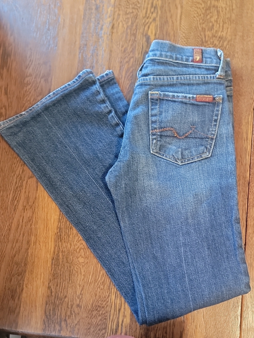 7 For All Mankind Women's Medium Blue Bootcut Jeans